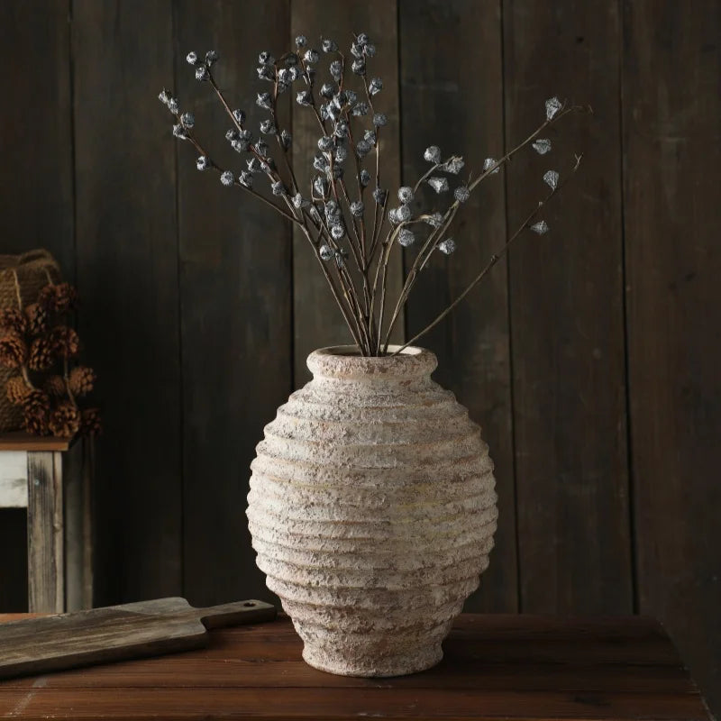 Vaso cerâmico artesanal de estilo vintage, Decoração para casa, Acessórios de cerâmica e cerâmica, Home Decor Vasos