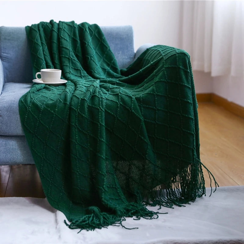 Cozy Knit Throw Blanket