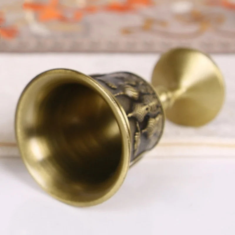 Vintage Bronze Shot Glasses – Set of 2