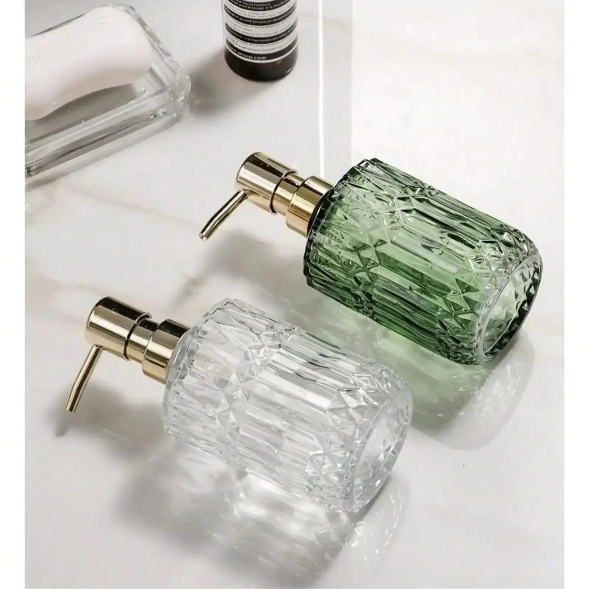 Dispensador manual de sabão líquido, 400ml, vidro transparente, desinfetante para as mãos, recipientes, prensa, garrafas de gel vazias, acessórios de banheiro
