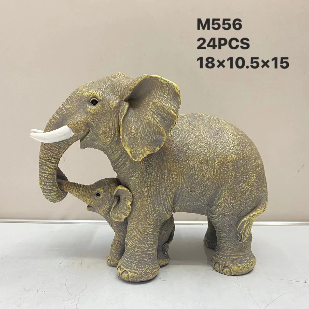 Elephant Family Resin Ornament
