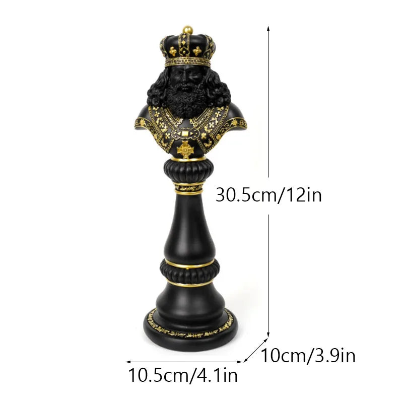 Elegant Chess Resin Sculptures