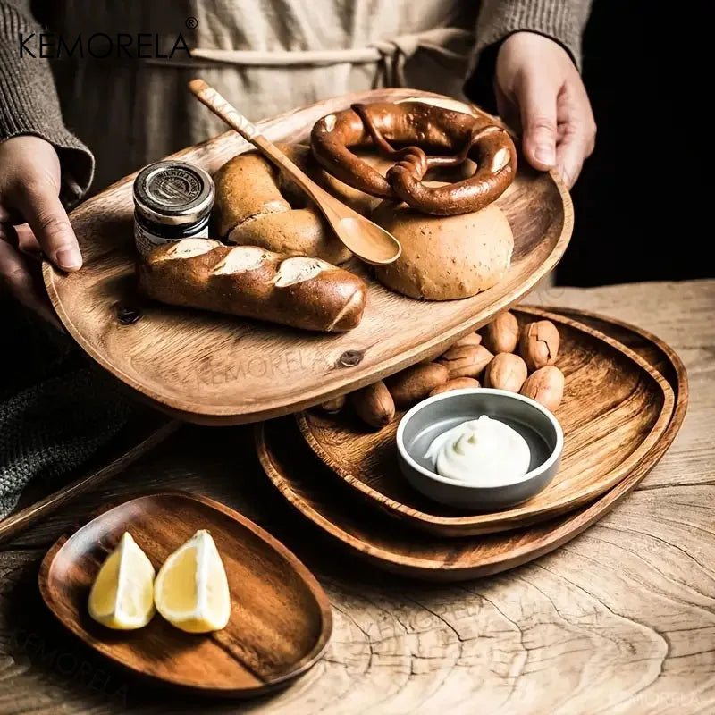Nordic Natural Wooden Serving Plates
