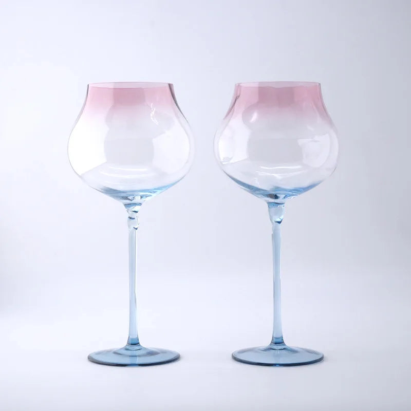 Elegant Gradient Wine Glass Set