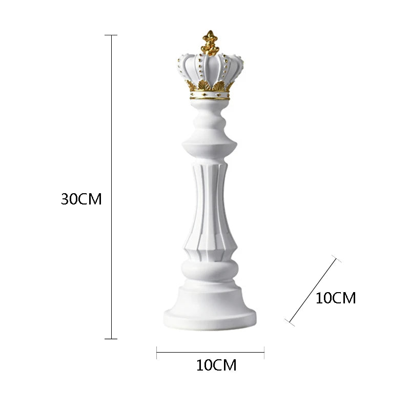 Elegant Chess Resin Sculptures