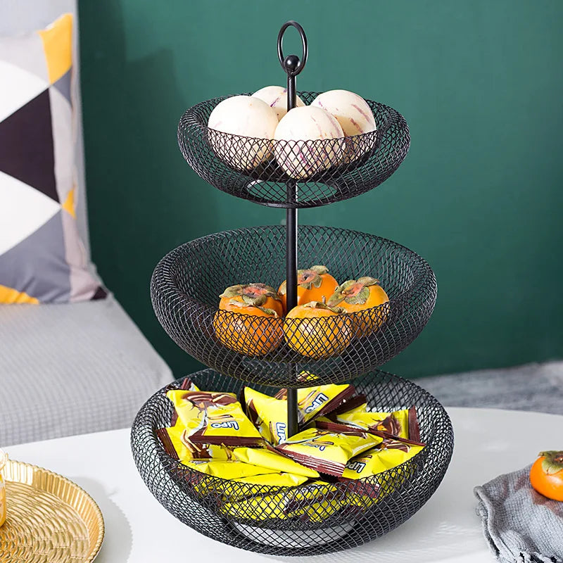 Passe a cesta de frutas, 3 categorias, fruteira, apoio para o petisco criativo, pão, armazenamento, tabela, bandeja do petisco