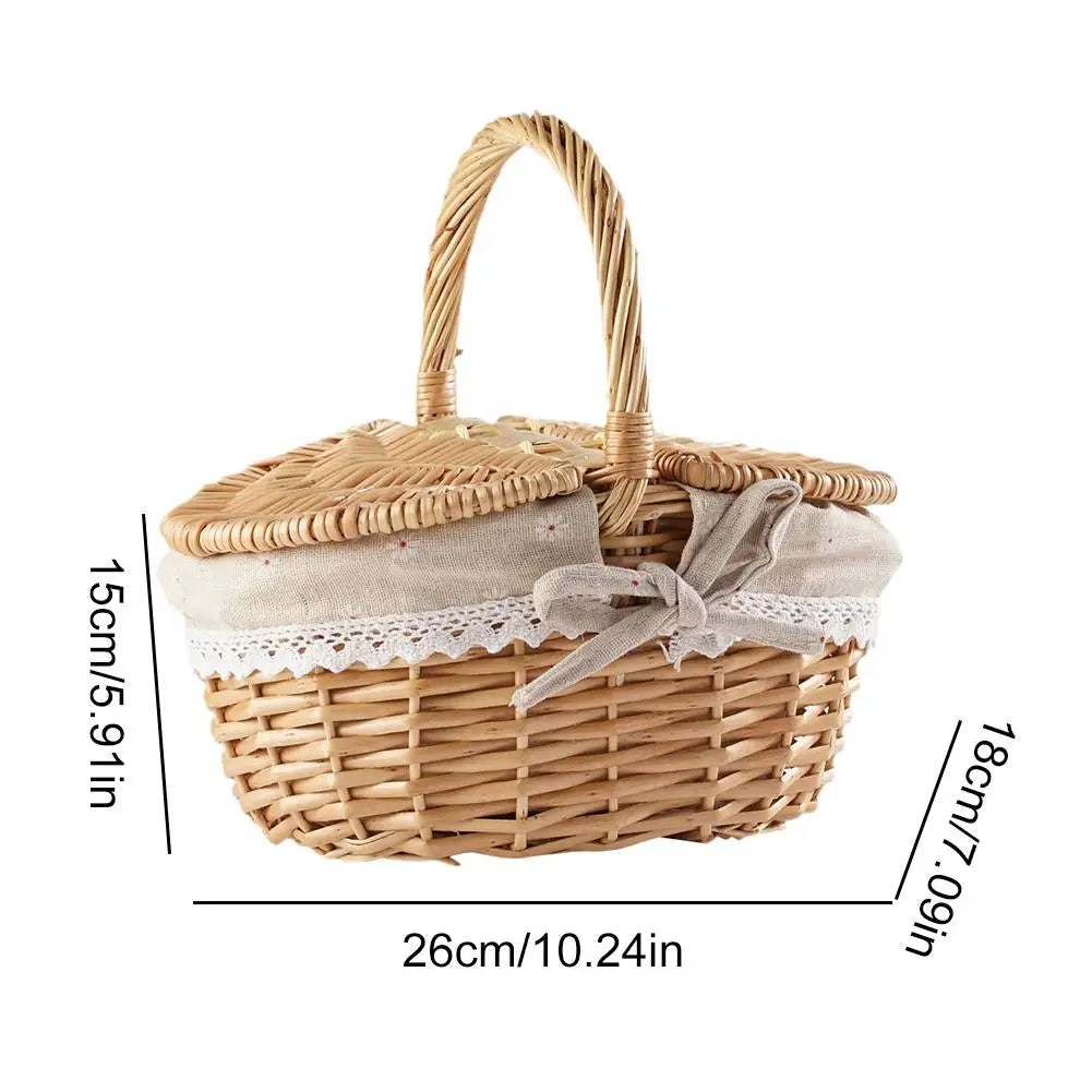 Handcrafted Wicker Picnic Basket