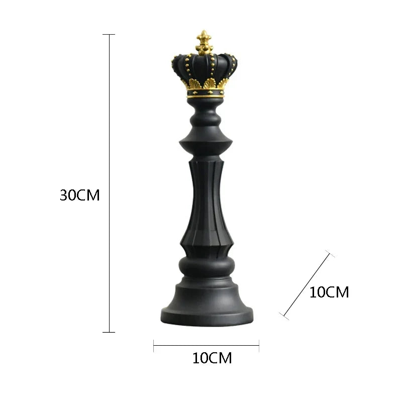 Elegant Chess Resin Sculptures