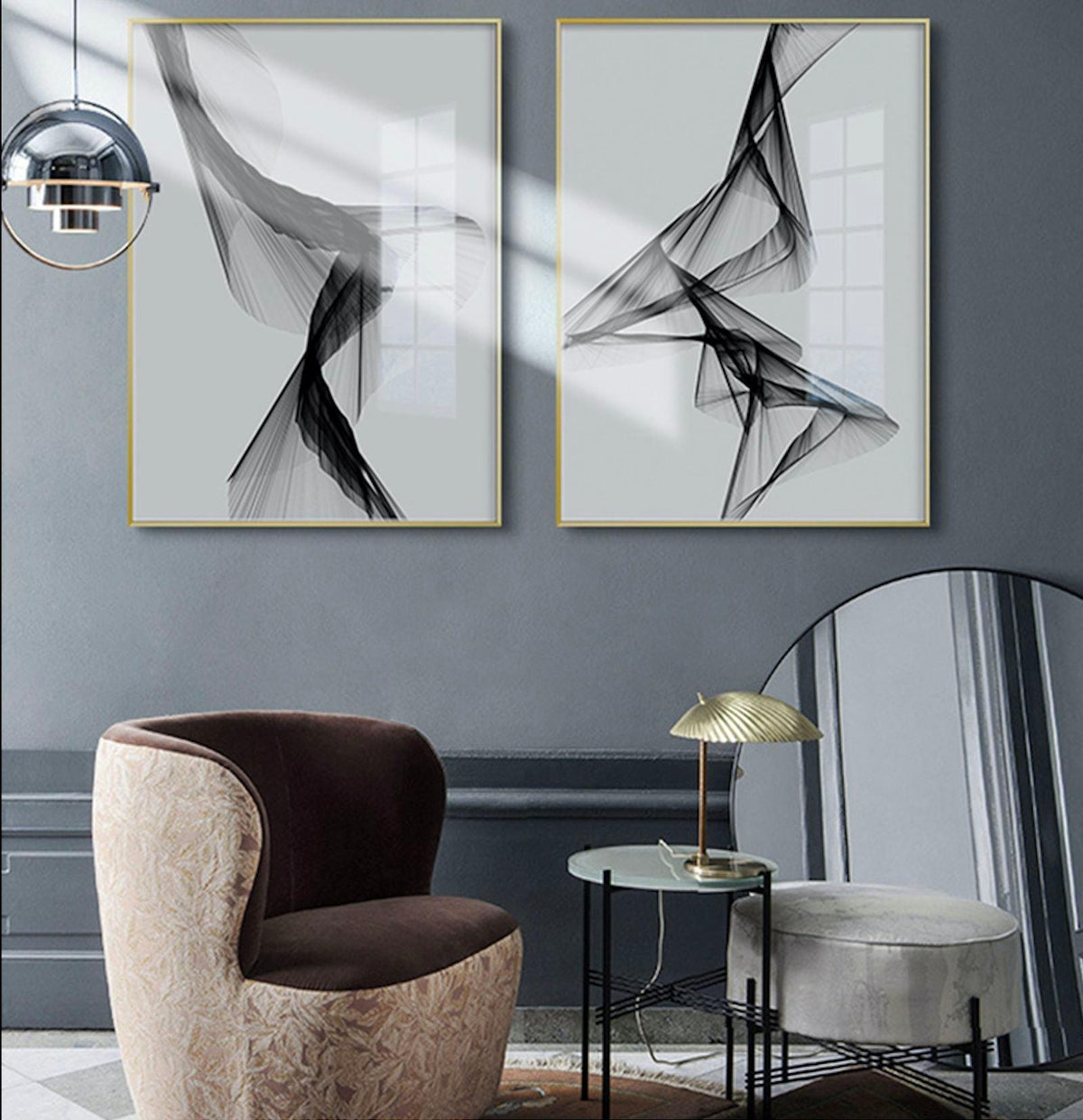 Abstract Black & White Canvas Prints
