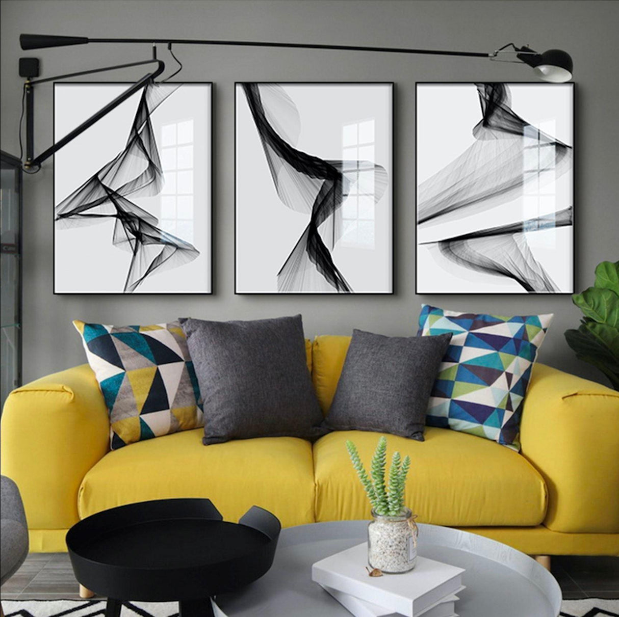 Abstract Black & White Canvas Prints