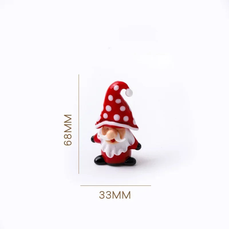 Charming Glass Santa Ornaments