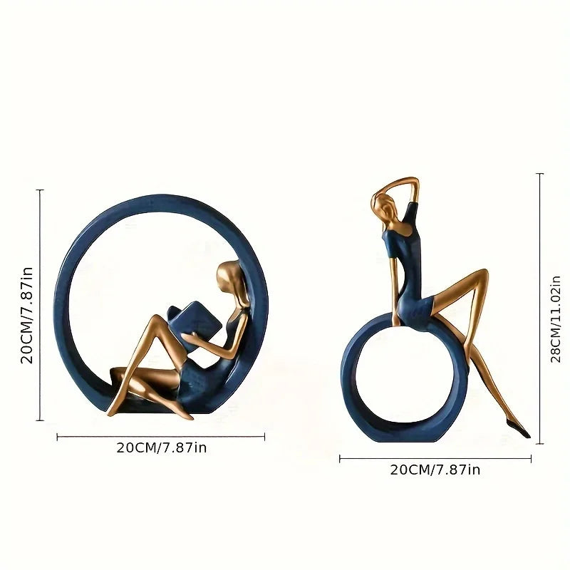 Elegant Yoga Reader Statue