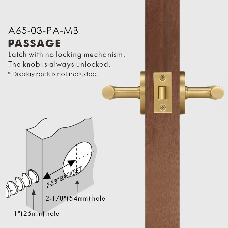 Elegant Brass Door Handle Set