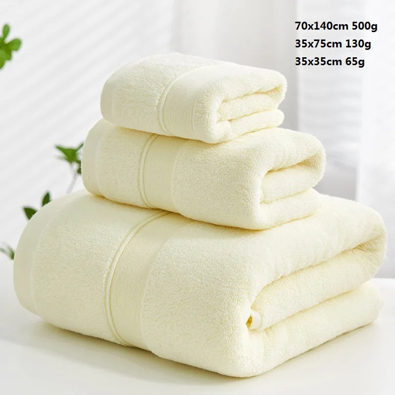 Luxurious Cotton Towel Set - 3 Piece