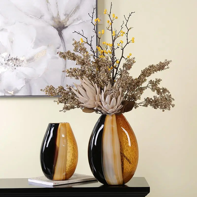 Simples vidro moderno cor combinando vaso arte luz luxo decoração sala de estar decoração pode ser decorado com dispositivo de flor hidropônica