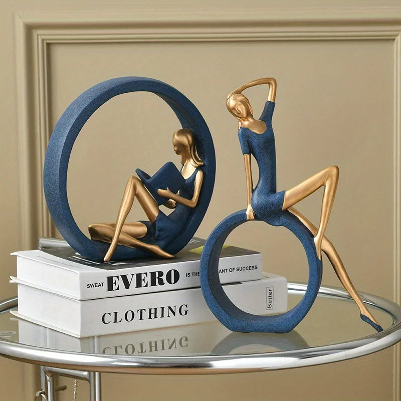 Elegant Yoga Reader Statue