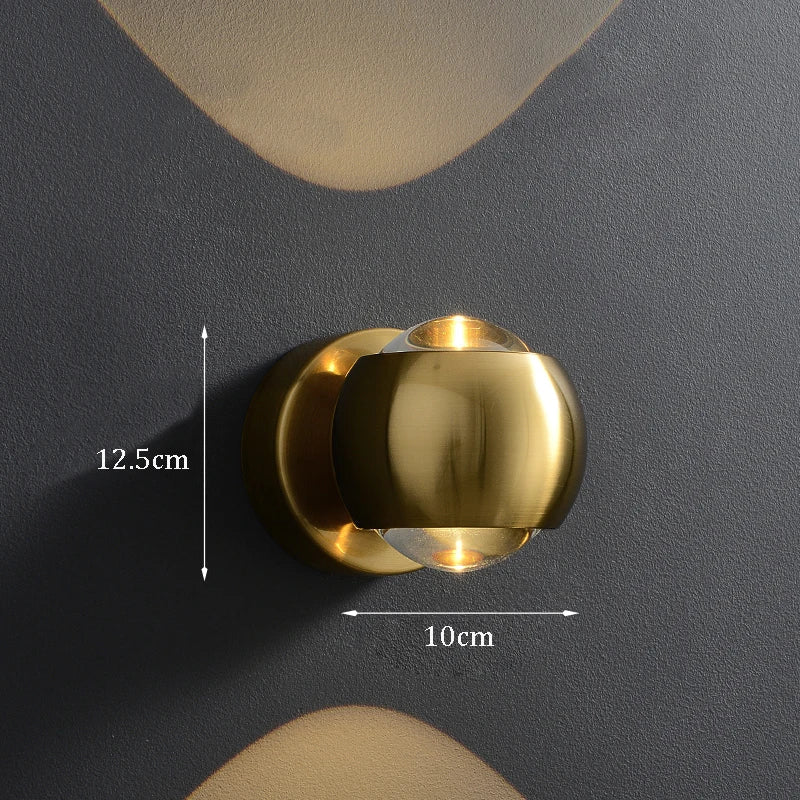 Modern Brass LED Wall Light