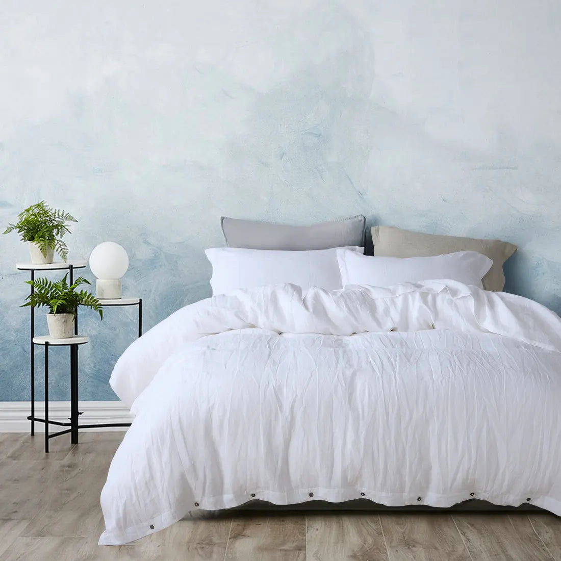 100% linho francês natural capa de edredão macio e confortável colcha capa rainha durável saudável têxteis para casa cama