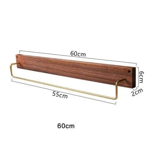 Wooden Wall-Mounted Towel Rail