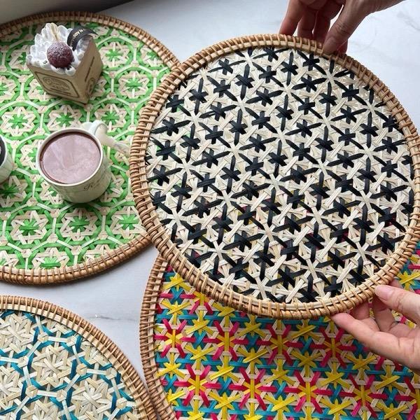 Natural Rattan Woven Placemats – 30cm