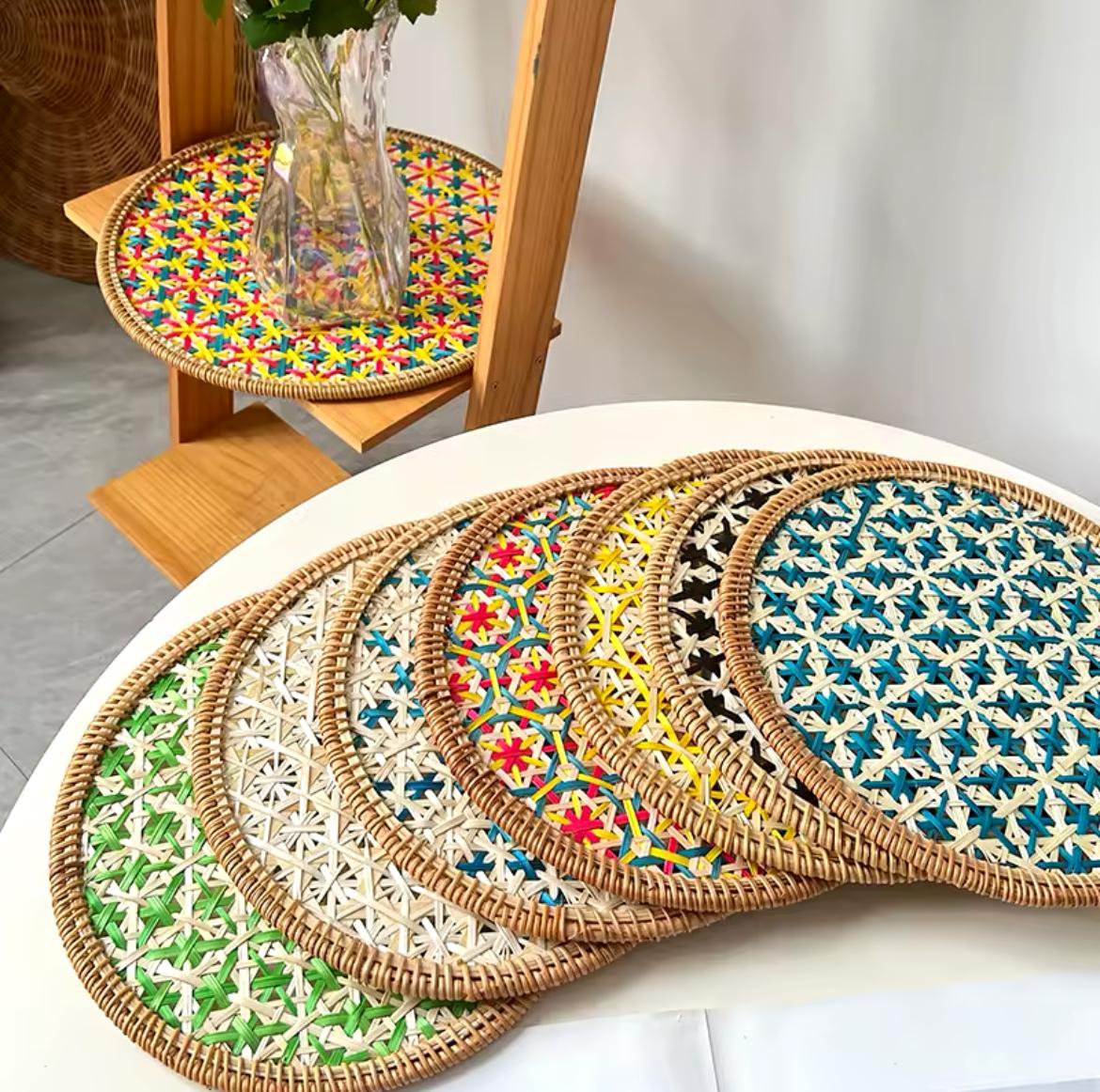 Natural Rattan Woven Placemats – 30cm
