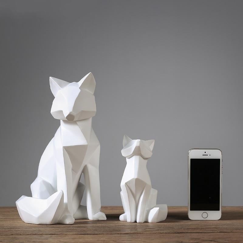 Lumi Geometric Fox Sculpture