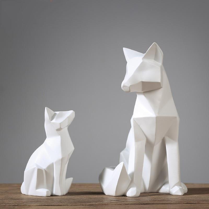 Lumi Geometric Fox Sculpture