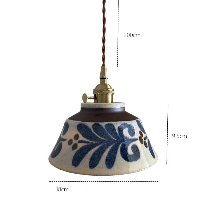Ronja Hand-Painted Ceramic Pendant Light
