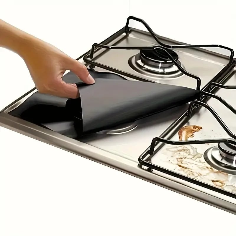 4-Piece Reusable Gas Hob Protectors | Non-Stick, Washable & Heat-Resistant