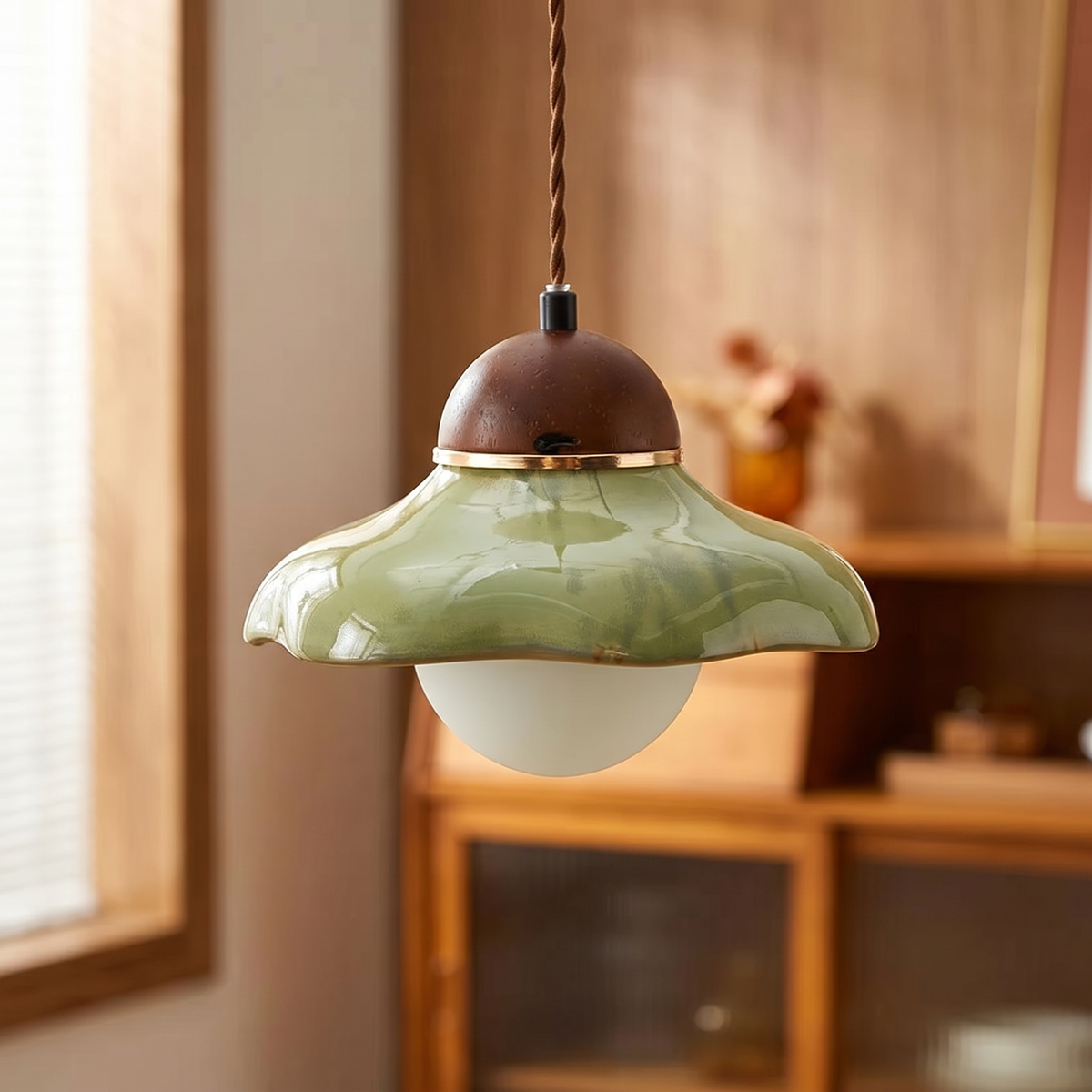 Green Ceramic Pendant Light