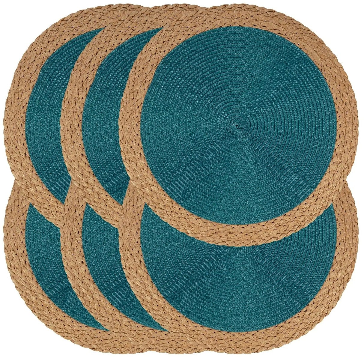 Set of 6 Woven Round Placemats – 38cm