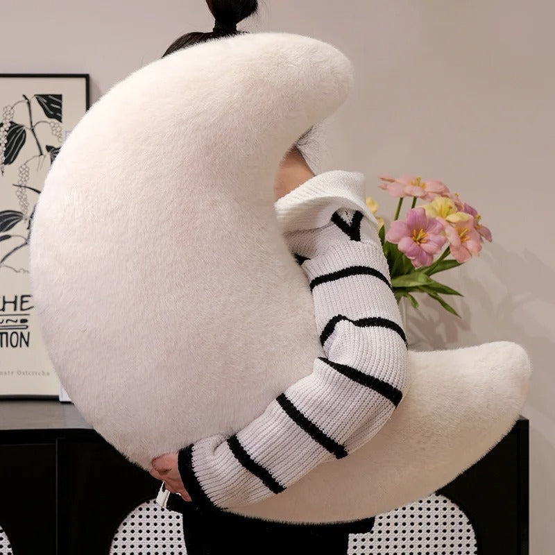 Crescent Moon Plush Cushion – Soft & Cosy