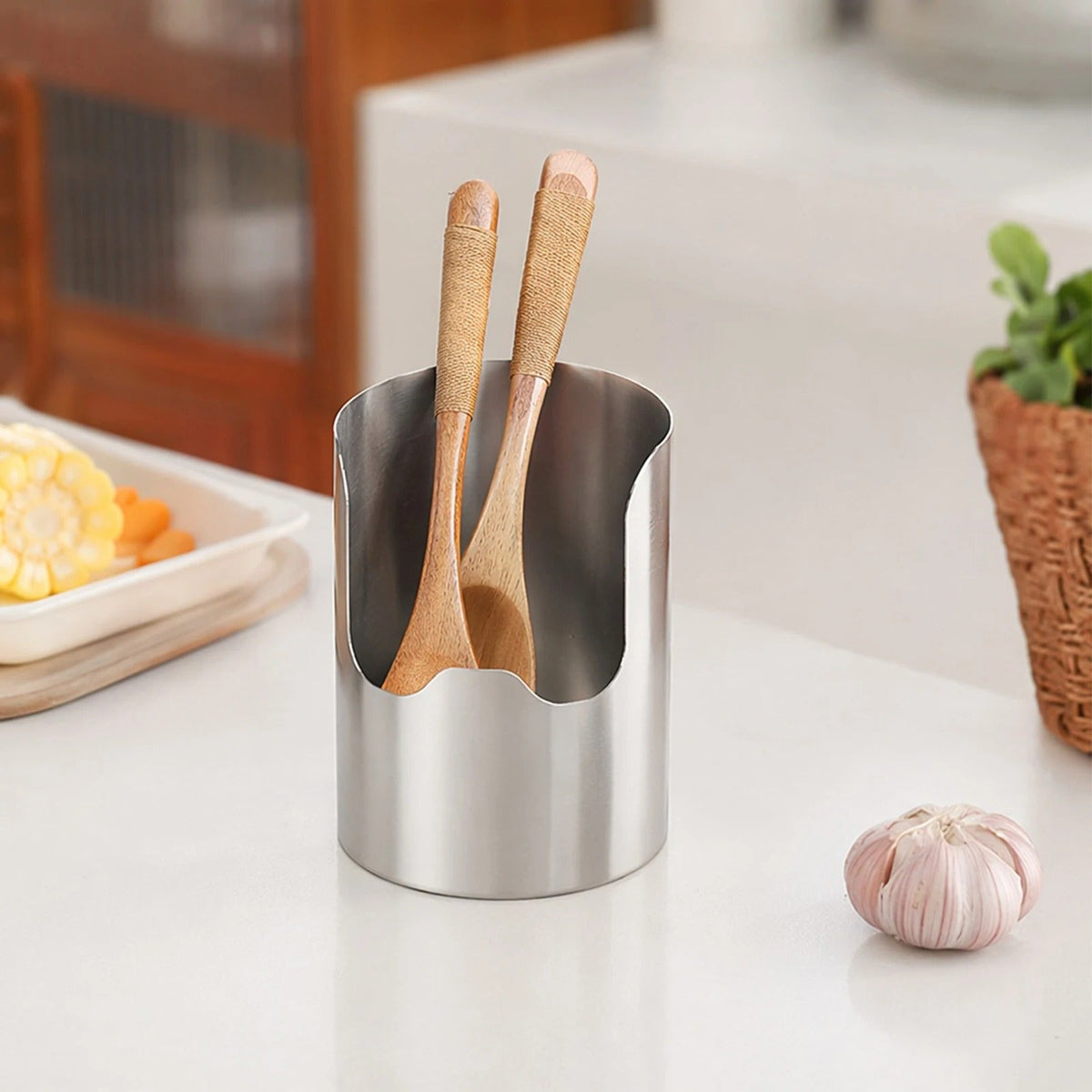 Stainless Steel Kitchen Utensil Holder