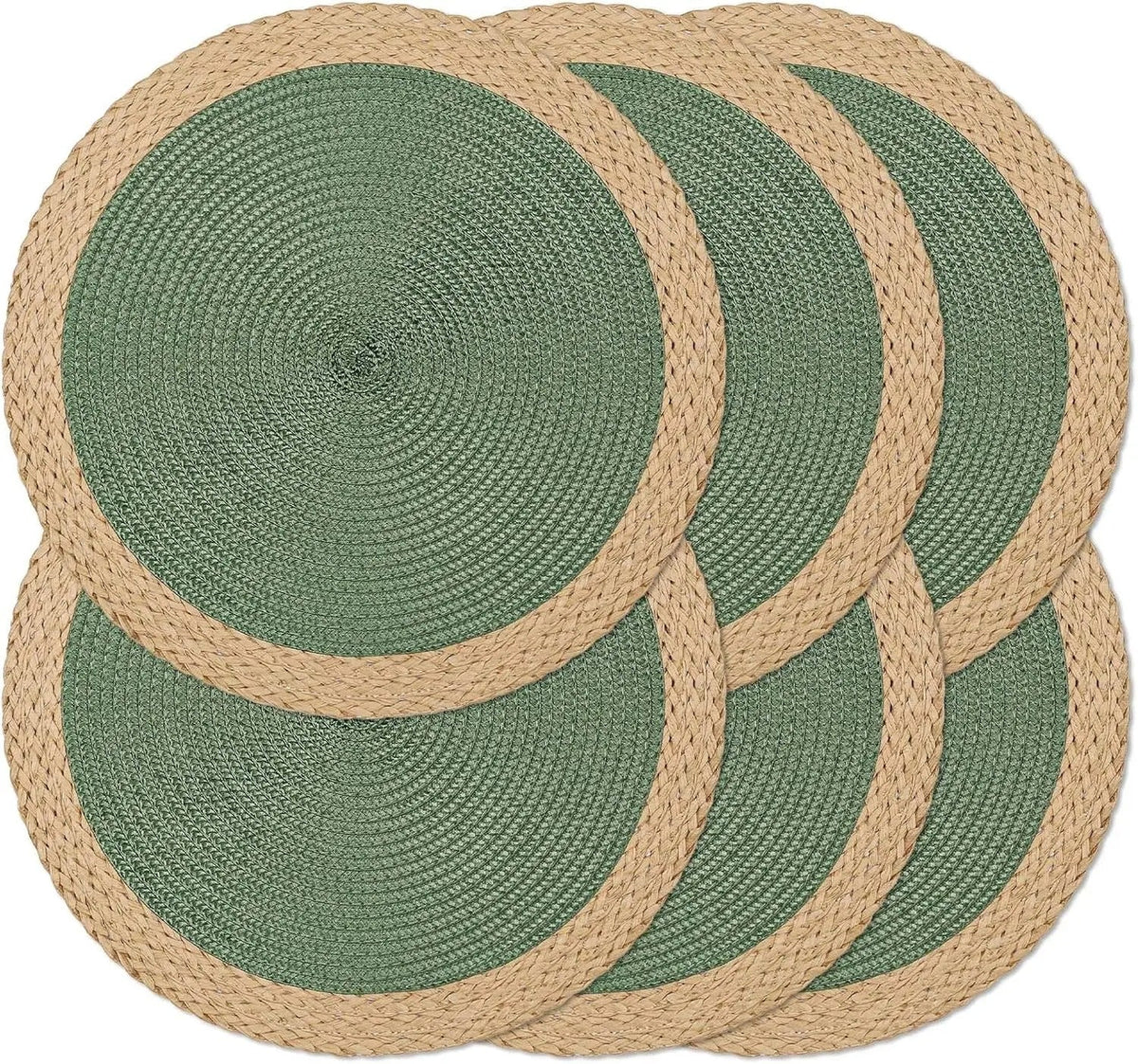 Set of 6 Woven Round Placemats – 38cm