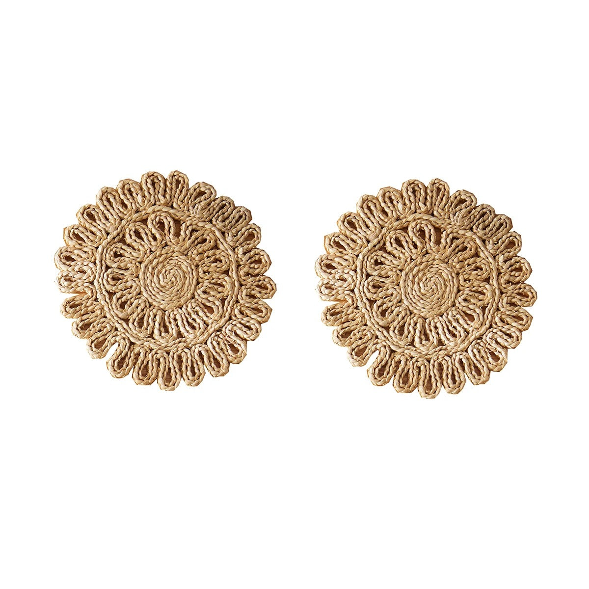 Natural Woven Macramé Placemats – 30cm