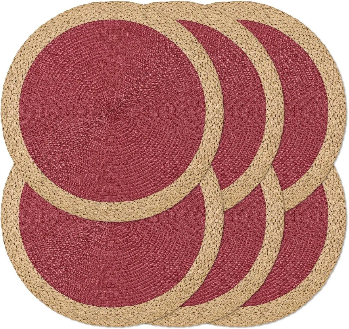 Set of 6 Woven Round Placemats – 38cm