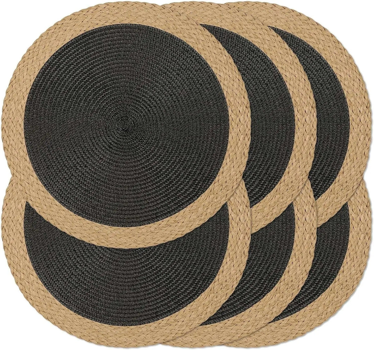 Set of 6 Woven Round Placemats – 38cm