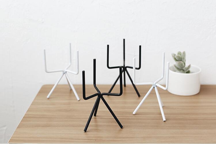 Ceramic Flower Planters with Modern Stand