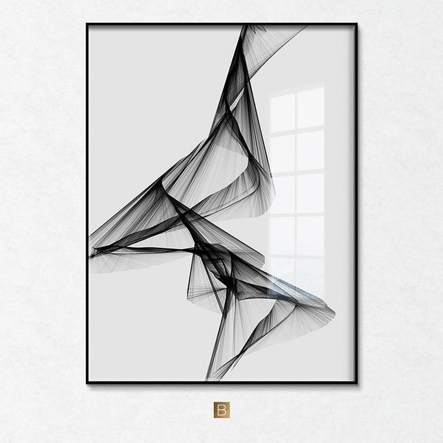 Abstract Black & White Canvas Prints