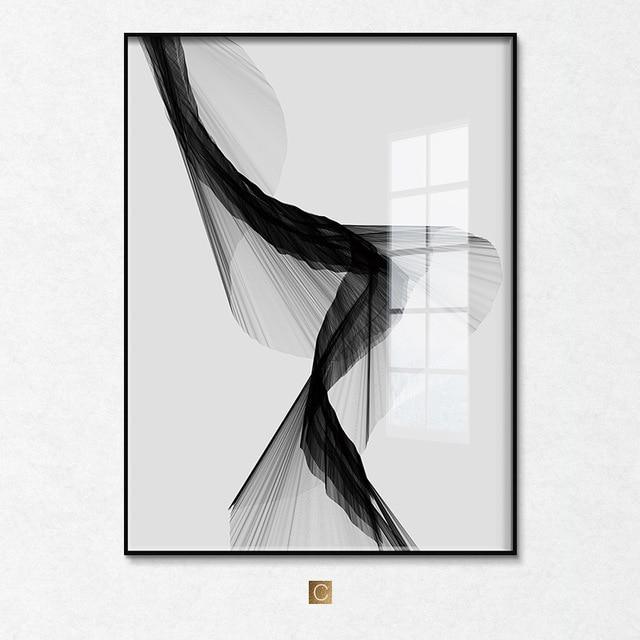 Abstract Black & White Canvas Prints