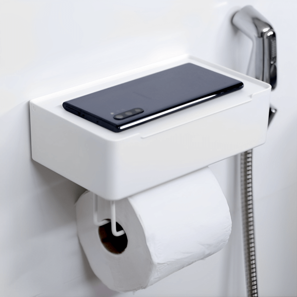 3M Wall-Mounted Toilet Roll Holder with Storage Shelf