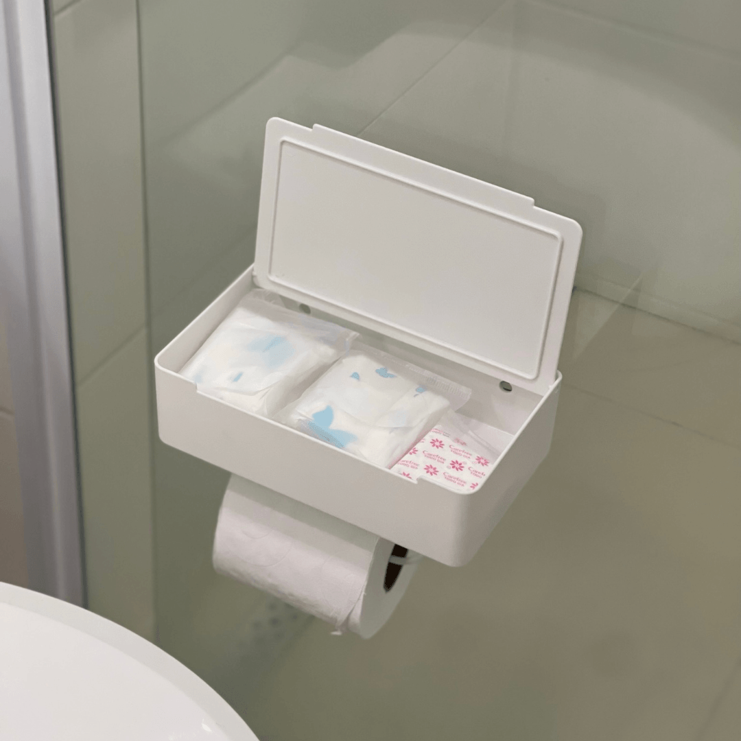 3M Wall-Mounted Toilet Roll Holder with Storage Shelf