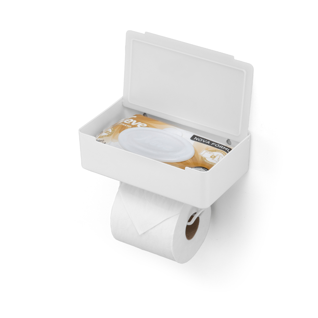 3M Wall-Mounted Toilet Roll Holder with Storage Shelf