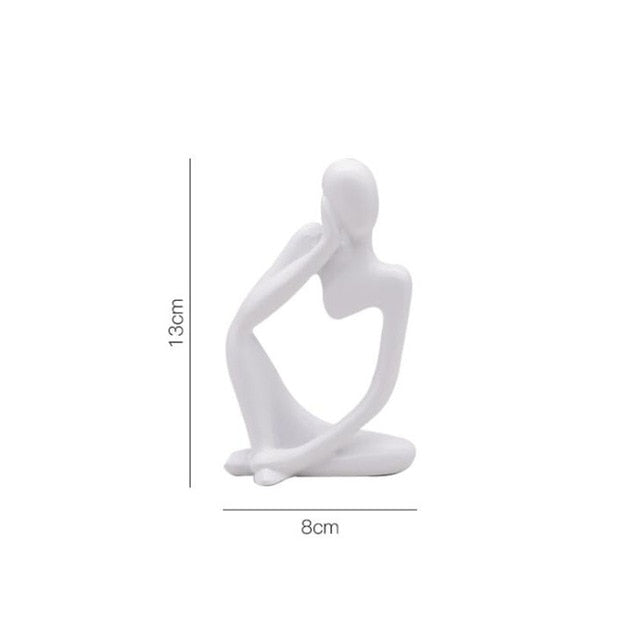 Trio Thinker Sculptural Figurines
