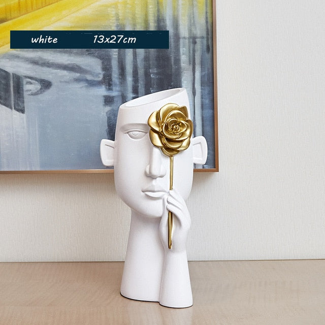 Muse Abstract Face Vase