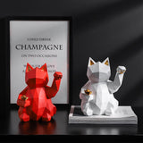 Maneki Geometric Cat Sculpture