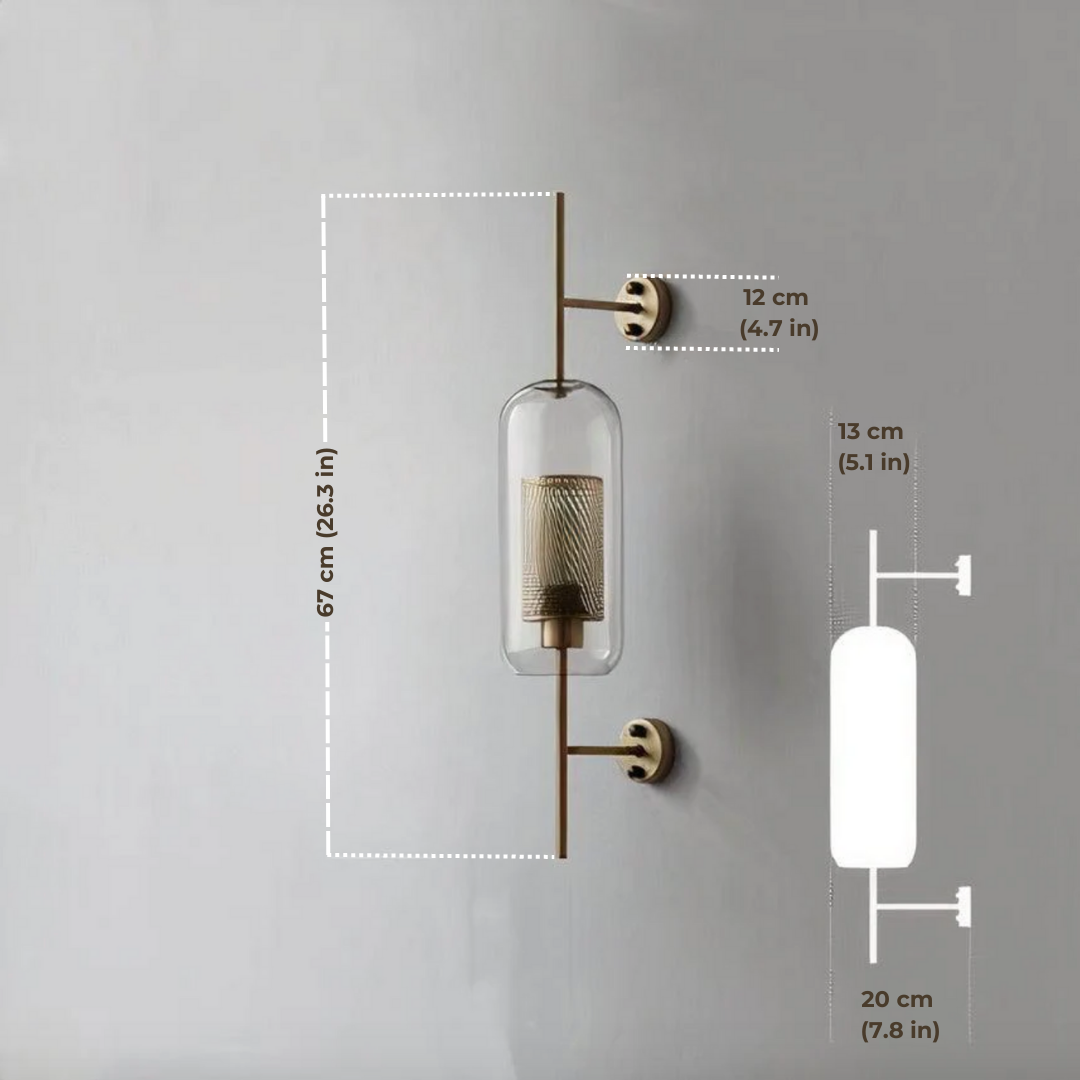 Modern Glass Bathroom Wall Light