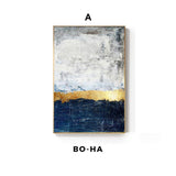 Abstract Navy & Gold Canvas Print