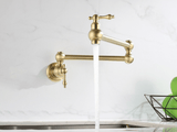 Antique Brass Folding Pot Filler Tap