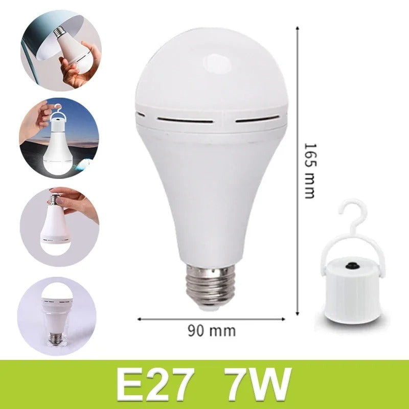 E27 Rechargeable Emergency LED Light Bulb – Portable Camping & Home Light